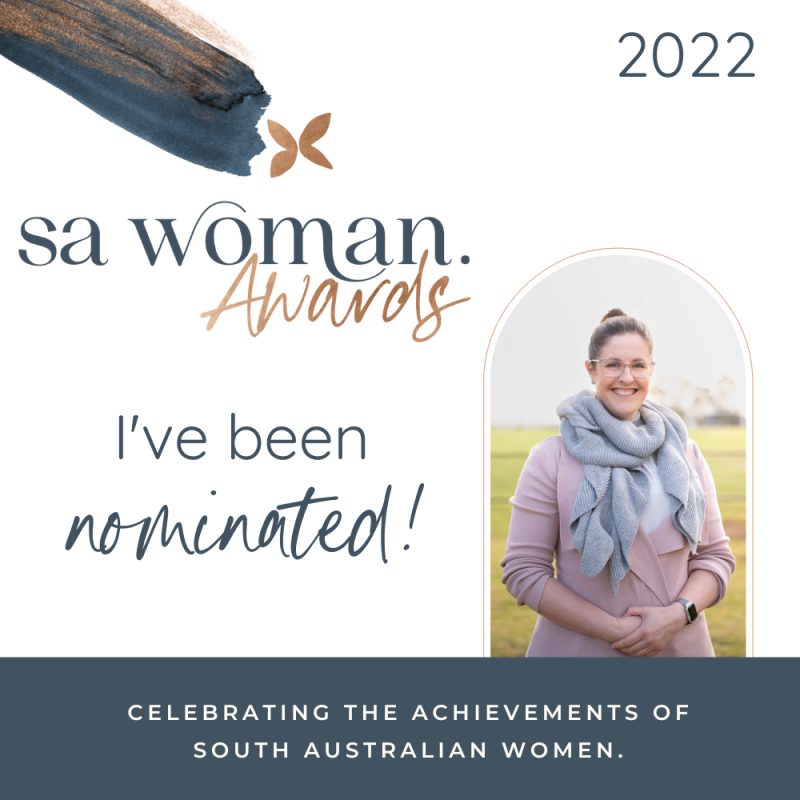 SA Woman Awards Nomination - Congratulations Amy